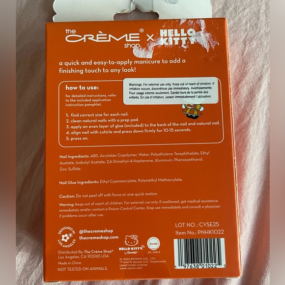 NIB, Hello Kitty x the Creme Shop Set of Halloween Press On Nails Stiletto NWT - Picture 5 of 7
